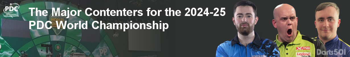 The majorcontenders for the 2024-25 PDC World Championship
