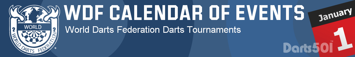 BDO Darts Calendar of Events