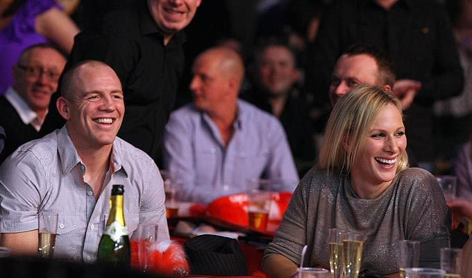 Zara Philips and Mike Tindall at the PDC World Darts Championsips