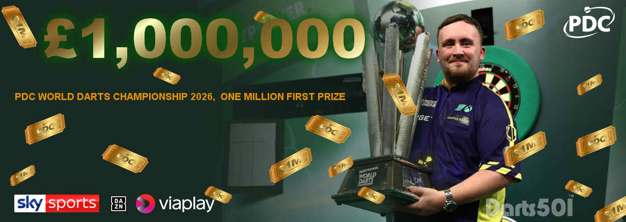 PDC World Darts Championship 2026. One  Million Fisrt Prize