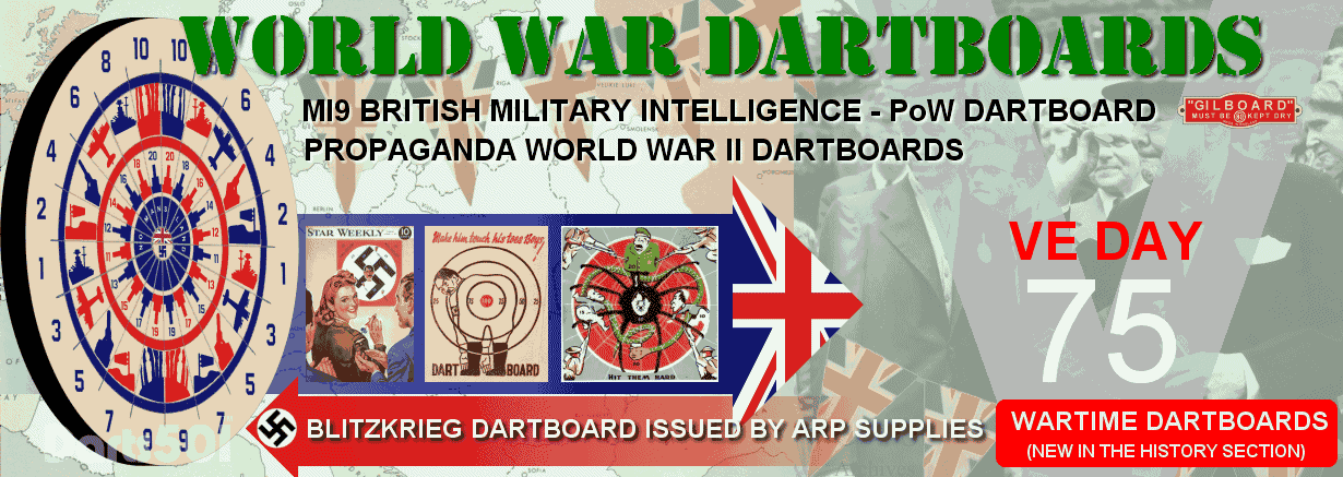 World War II Dartboards & Propaganda. MI9, Gilboard and the Blitzkrieg Dartboard